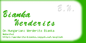 bianka werderits business card